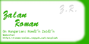 zalan roman business card